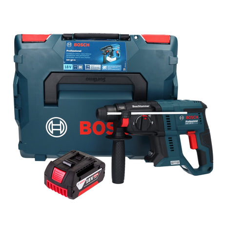 Bosch GBH 18V-21 Taladro percutor inalámbrico profesional 18 V 2,0 J sin escobillas + 1x batería 5,0 Ah + L-BOXX - sin cargador