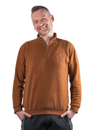 Toolbrothers Quarter-Zip Sweatshirt Casual Fit - AUTUMN COLLECTION Kolor Teak Brown Rozmiar S