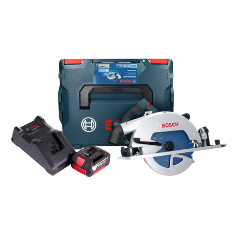 Bosch GKS 18V-68 GC Professional Scie circulaire portative sans fil 18 V 190 mm Biturbo Brushless + 1x batterie 4,0 Ah + chargeur + L-BOXX