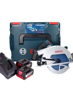 Sierra circular inalámbrica Bosch GKS 18V-68 GC Professional 18 V 190 mm Biturbo Brushless + 2x baterías 4,0 Ah + cargador + L-BOXX