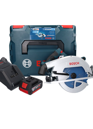 Scie circulaire sans fil Bosch GKS 18V-68 GC Professional 18 V 190 mm Biturbo Brushless + 1x batterie 5,0 Ah + chargeur + L-BOXX