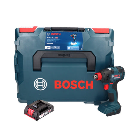 Bosch GDX 18V-200 Llave de impacto rotativa a batería profesional 18 V 200 Nm sin escobillas + 1x batería 2,0 Ah + L-BOXX - sin cargador