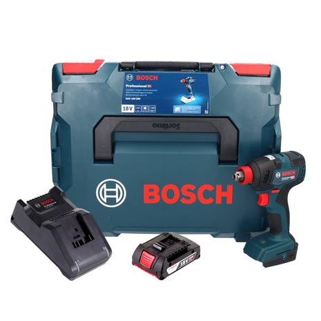 Bosch GDX 18V-200 Atornillador de impacto giratorio a batería profesional 18 V 200 Nm sin escobillas + 1x batería 2,0 Ah + cargador + L-BOXX