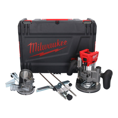 Milwaukee M18 FTR-0X Affleureuse sans fil 18V Brushless + Modules de fraisage + Coffret HD Box - sans batterie, sans chargeur (4933471604)