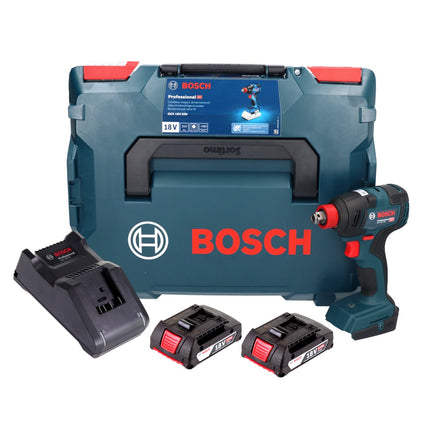 Bosch GDX 18V-200 Professional Clé à chocs rotative sans fil 18 V 200 Nm sans balais + 2x batteries 2,0 Ah + chargeur + L-BOXX