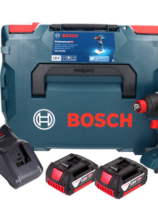 Bosch GDX 18V-200 Professional atornillador de impacto inalámbrico 18 V 200 Nm sin escobillas + 2x baterías 4,0 Ah + cargador + L-BOXX