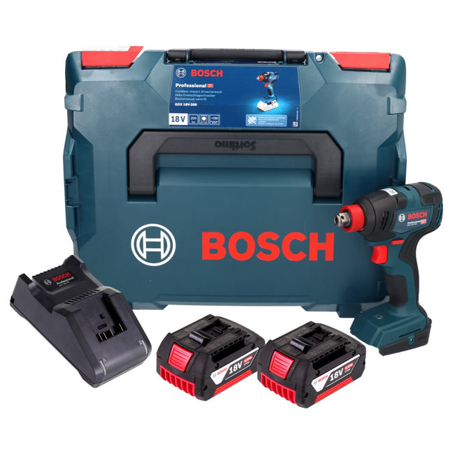 Bosch GDX 18V-200 Professional Visseuse à chocs sans fil 18 V 200 Nm Brushless + 2x batterie 4,0 Ah + chargeur + L-BOXX