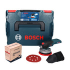 Bosch GEX 18V-125 Ponceuse excentrique sans fil professionnelle 18 V 125 mm sans balai + 1x kit de ponçage Toolbrothers TURTLE + L-BOXX - sans batterie, sans chargeur