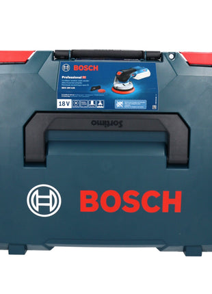 Bosch GEX 18V-125 Ponceuse excentrique sans fil professionnelle 18 V 125 mm sans balai + 1x kit de ponçage Toolbrothers TURTLE + L-BOXX - sans batterie, sans chargeur