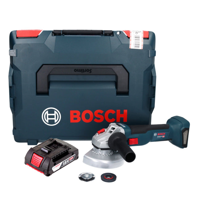Bosch GWS 18V-10 Professional Meuleuse angulaire sans fil 125mm Brushless 18V + 1x Batterie 2,0 Ah + Coffret - sans chargeur