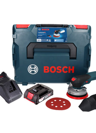 Bosch GEX 18V-125 Professional Akku Exzenterschleifer 18 V 125 mm Brushless + 1x Akku 2,0 Ah + Ladegerät + L-BOXX