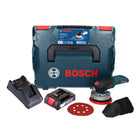 Bosch GEX 18V-125 Ponceuse excentrique professionnelle sur batterie 18 V 125 mm sans balais + 1x batterie 2,0 Ah + chargeur + L-BOXX