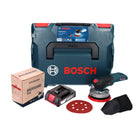 Bosch GEX 18V-125 Ponceuse excentrique professionnelle sur batterie 18 V 125 mm sans balais + 1x batterie 2,0 Ah + 1x kit de ponçage Toolbrothers TURTLE + L-BOXX - sans chargeur