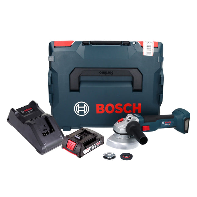 Bosch GWS 18V-10 Professional Meuleuse angulaire sans fil 125mm Brushless 18V + 1x Batterie 2,0 Ah + Chargeur + Coffret