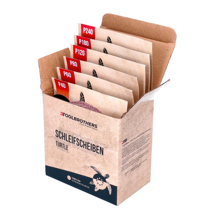 Bosch GEX 18V-125 Ponceuse excentrique professionnelle sur batterie 18 V 125 mm sans balais + 1x batterie 4,0 Ah + 1x kit de ponçage Toolbrothers TURTLE + L-BOXX - sans chargeur