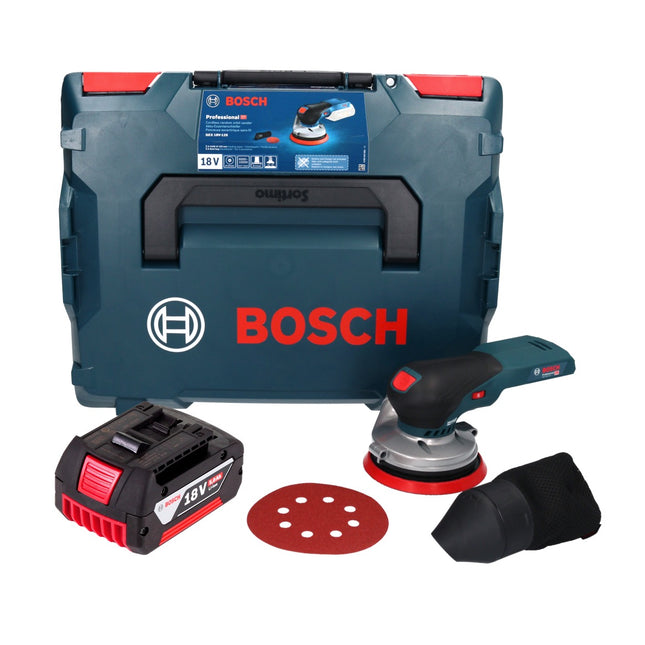 Bosch GEX 18V-125 Professional Ponceuse excentrique sans fil 18 V 125 mm Brushless + 1x batterie 5,0 Ah + L-BOXX - sans chargeur