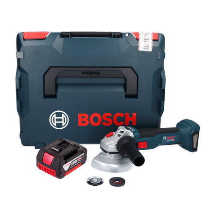 Bosch GWS 18V-10 Professional Meuleuse angulaire sans fil 18 V 125 mm Brushless + 1x batterie 5,0 Ah + L-Boxx - sans chargeur