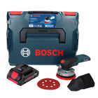 Bosch GEX 18V-125 Professional Ponceuse excentrique sur batterie 18 V 125 mm sans balais + 1x batterie ProCORE 4,0 Ah + L-BOXX - sans chargeur