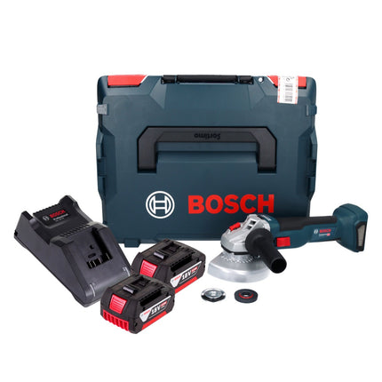 Bosch GWS 18V-10 Professional Meuleuse angulaire sans fil 18 V 125 mm Brushless + 2x batterie 5,0 Ah + chargeur + L-Boxx