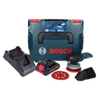 Lijadora excéntrica a batería Bosch GEX 18V-125 Professional 18 V 125 mm sin escobillas + 1x batería ProCORE 4,0 Ah + cargador + L-BOXX