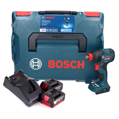 Bosch GDX 18V-210 C Atornillador de impacto giratorio inalámbrico profesional 18 V 210 Nm sin escobillas + 2x batería 4,0 Ah + cargador + módulo de conectividad + L-Boxx