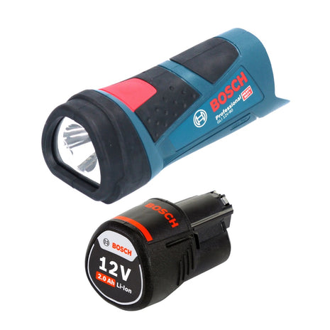 Lampe sur batterie Bosch GLI 12V-80 Professional 12 V 80 lumens + 1x batterie 2,0 Ah - sans chargeur