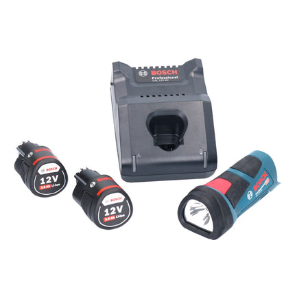 Lampe à batterie Bosch GLI 12V-80 Professional 12 V 80 lumens + 2x batteries 3,0 Ah + chargeur