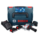 Bosch GWS 18V-15 SC Professional Meuleuse angulaire sans fil 125mm Brushless 18V + 2x Batteries 2,0Ah + Chargeur + Coffret L-BOXX