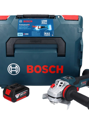 Bosch GWS 18V-15 SC Professional Meuleuse angulaire sans fil 125mm Brushless18V + 1x Batterie 5,0 Ah + Coffret L-BOXX - sans chargeur