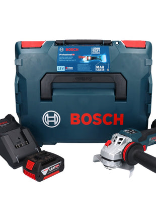 Bosch GWS 18V-15 SC Professional Meuleuse angulaire sans fil 125mm Brushless 18V + 1x Batterie 5,0 Ah + Chargeur + Coffret L-BOXX