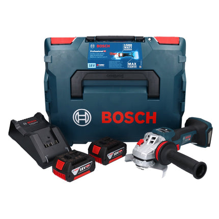 Bosch GWS 18V-15 SC Professional Akku Winkelschleifer 18 V 125 mm Brushless + 2x Akku 5,0 Ah + Ladegerät + L-BOXX - Toolbrothers