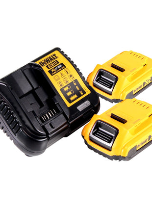 Foco de trabajo LED a batería DeWalt DCL 077 D2 12 V 18 V 2000 lm IP54 + 2x baterías 2,0 Ah + cargador