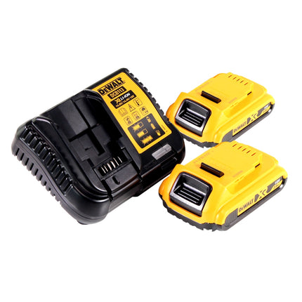 DeWalt DCL 077 D2 Lampe de travail LED sans fil 12 V 18 V 2000 lm IP54 + 2x batterie 2,0 Ah + chargeur