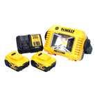 DeWalt DCL 077 P2 Projecteur de travail LED sans fil 12 V 18 V 2000 lm IP54 + 2x batterie 5,0 Ah + chargeur
