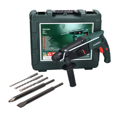 Martillo combinado Metabo KHE 2444 800 W SDS plus 2,3 J + juego de taladro y cincel 5 piezas + estuche