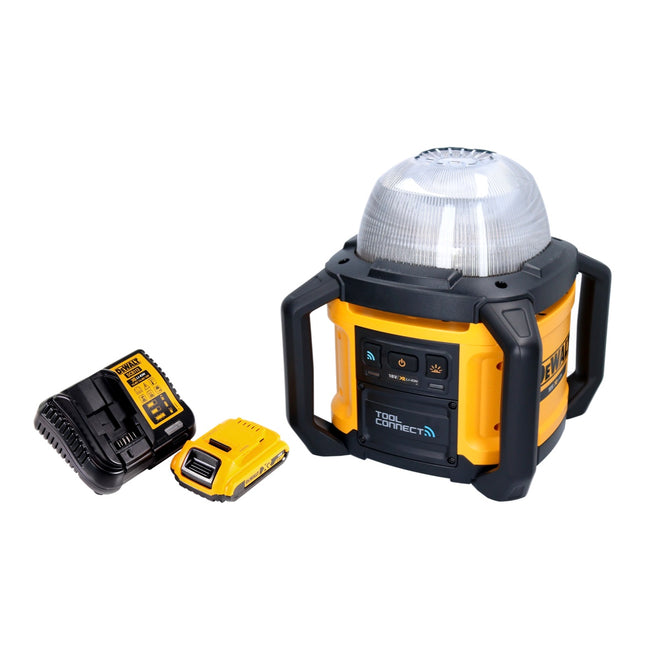 DeWalt DCL 074 D1 Projecteur de chantier sans fil Projecteur 18 V 5000 lm 4000 Kelvin + 1x batterie 2,0 Ah + chargeur