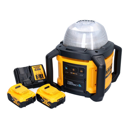 DeWalt DCL 074 P2 Projecteur de chantier sans fil Projecteur 18 V 5000 lm 4000 Kelvin + 2x batterie 5,0 Ah + chargeur