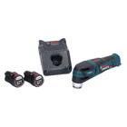 Bosch GOP 12V-28 Professional Découpeur-ponceur sans fil Starlock Brushless + 2x Batteries 2,0 Ah + Chargeur