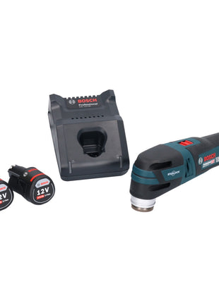 Bosch GOP 12V-28 Professional Découpeur-ponceur sans fil Starlock Brushless + 2x Batteries 3,0 Ah + Chargeur