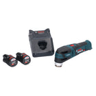 Bosch GOP 12V-28 Professional Découpeur-ponceur sans fil Starlock Brushless + 2x Batteries 3,0 Ah + Chargeur