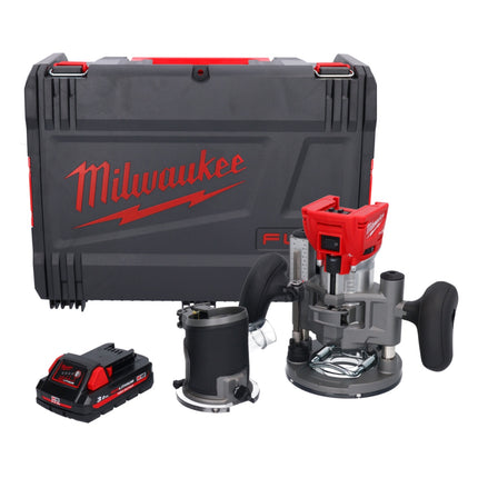 Milwaukee M18 FTR-301X Fraiseuse sans fil 18 V Brushless + 1x batterie 3,0 Ah + modules de fraisage + HD Box - sans chargeur