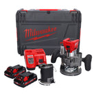 Milwaukee M18 FTR-302X Fraiseuse sans fil 18 V Brushless + 2x batterie 3,0 Ah + chargeur + modules de fraisage + HD Box