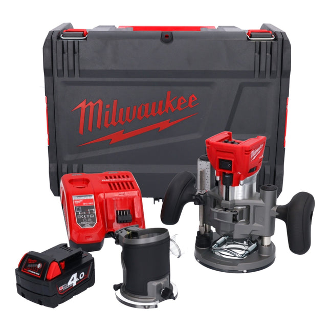 Milwaukee M18 FTR-401X Fraiseuse sans fil 18 V Brushless + 1x batterie 4,0 Ah + chargeur + modules de fraisage + HD Box