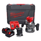 Fraiseuse à batterie Milwaukee M18 FTR-402X 18 V brushless + 2x batteries 4,0 Ah + chargeur + modules de fraisage + boîtier HD