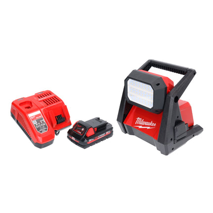 Milwaukee M18 HOAL-301FC Lampe de chantier LED sans fil 4000lm 18V + 1x Batterie 3,0Ah + Chargeur