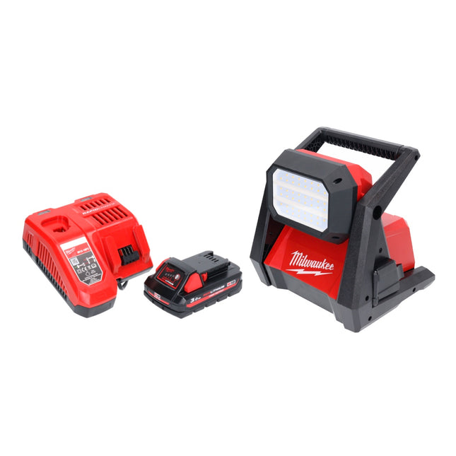 Milwaukee M18 HOAL-301FC Lampe de chantier LED sans fil 4000lm 18V + 1x Batterie 3,0Ah + Chargeur