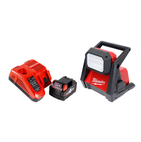 Milwaukee M18 HOAL-401FC Lampe de chantier LED sans fil 4000lm 18V + 1x Batterie 4,0Ah + Chargeur