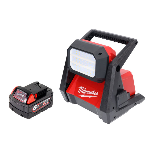 Milwaukee M18 HOAL-501 Lampe de chantier LED sans fil 4000lm 18V + 1x Batterie 5,0Ah - sans chargeur