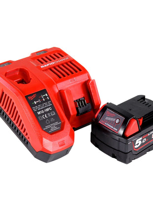 Milwaukee M18 HOAL-501FC Lampe de chantier LED sans fil 4000lm 18V + 1x Batterie 5,0Ah + Chargeur