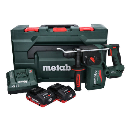 Metabo KH 18 LTX BL 24 marteau perforateur sans fil 18 V 2,2 J SDS Plus Brushless ( 601713800 ) + 2x batterie 4,0 Ah + chargeur + metaBOX